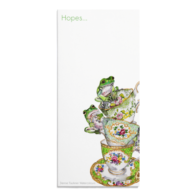 Green Tea Frogs Hopes Notepad